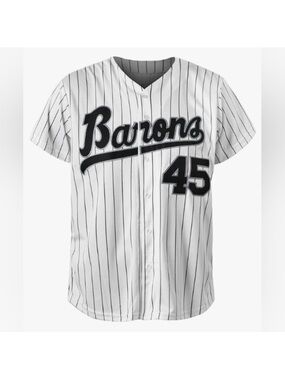 Michael Jordan Birmingham Barons White Pinstripe Baseball Jersey #45 / White Sox